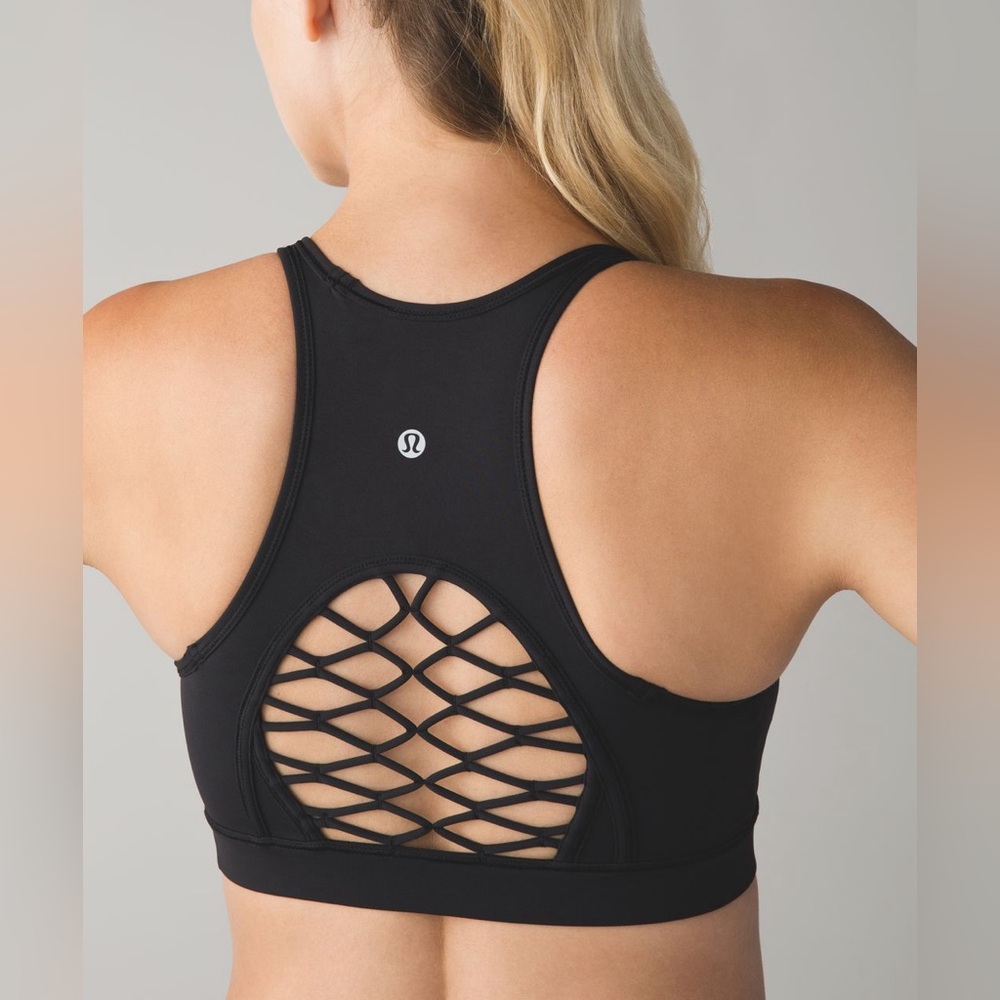 2/$30 Lululemon Sweaty Or Not Bra - Size 4 - Black